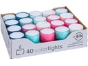 Wenzel Kerzen Teelichter Colorlights Pastell-Edition 2.4 cm, 40 Stück