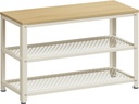 VASAGLE Schuhgestell 73 x 45 cm, Weiss/Beige