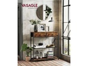 VASAGLE Konsolentisch 76 x 80 cm, Schwarz/Braun
