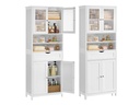 VASAGLE Kommode Landhausstil 30 x 170 cm, Weiss