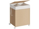 Songmics Bambus-Wäschekorb 100 l, Bambus