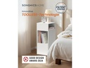 Songmics Nachttisch 25 x 59.4 cm, Weiss