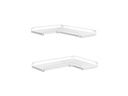VASAGLE Eckregal 2er-Set Weiss,40 x 29 x 4 cm