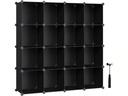 Songmics Regal zum Zusammenstecken Schwarz
