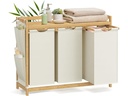 Songmics Wäschekorb 150 l, Weiss