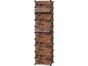 Songmics Schuhboxen mit 10 Ablagen 31 x 173 cm, Braun