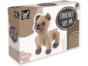 Basteln Häkelset Bulldogge Braun/Beige