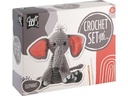 Basteln Häkelset Elefant Grau/Rosa