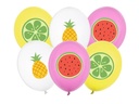 Partydeco Ballon Früchte 6 Stk Mehrfarbig