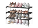 Songmics Schuhgestell mit 3 Ablagen 62.3 x 53.5 cm, Schwarz