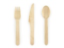 Partydeco Einweg-Besteckset Woodland 18 Stück Braun