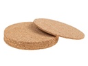 FURBER Glasuntersetzer Kork, 6 Stück, Ø 10 cm