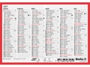 Biella Tafelkalender Karton weiss rot 16.5 x 11.5 cm