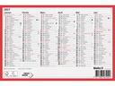 Biella Tafelkalender 23.5 x 15.5 cm Karton weiss rot matt