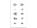 minink Tattoobogen Geometric und Nature 10 Stück