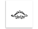 minink Tattoo Kleiner Stegosaurus Grösse: S (3.0 cm x 1.4 cm)