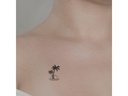 minink Tattoo Sonnenuntergang Palmen Grösse: S (3.1 cm x 4.1 cm)