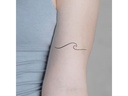 minink Tattoo grosse Welle Grösse: M (1.4 cm x 6.5 cm)