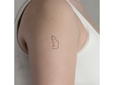 minink Tattoo Katzen minimalistisch Grösse: S (1.6 cm x 3.0 cm)