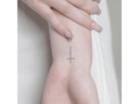 minink Tattoo kleines Kreuz Grösse: S (2.0 cm x 4.0 cm)