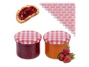 relaxdays Einmachglas mit Deckel Rot/Weiss 220 ml, 100 Stück
