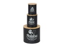 relaxdays Aufbewahrungsbox 3er Set Bambusdeckel rund