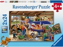 Ravensburger Puzzle Eisenbahn- und Flugzeugservice 2 x 24 Teile