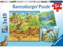Ravensburger Puzzle Tiere in ihren Lebensräumen 3 x 49 Teile