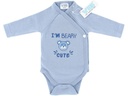 Very Important Baby Langarm-Wickelbody I`m Beary Cute Blau Gr. 56
