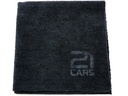 21CARS Edgeless Mikrofaser-Handtuch 3er-Set 40 x 40 cm Schwarz