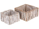 Opiflor Rinde Pflanzschale 2-er Set