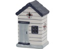 Chic Antique Aufsteller Strandhaus 15.5 x 9.5 x 8 cm, Weiss/Blau