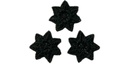 Mono-Quick Applikation 3 Sternchen, schwarz | Mono-Quick 3 Stück