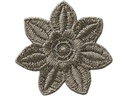Mono-Quick Applikation Blume, Grau | Mono-Quick 1 Stück