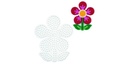 Hama Bügelperlen Platten Midi-Blume Weiss