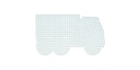 Hama Bügelperlen Platten LKW Weiss, 10 x 17 cm