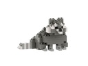 BRIXIES Bausteinmodell Waschbär aus 96 Bausteinen