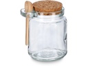 Zeller Present Vorratsglas mit Löffel 0.24 l, Transparent/Braun