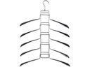 Zeller Present Kleiderbügel Mehrfach, Metall/Kunststoff Schwarz/Silber