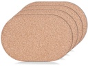 Zeller Present Tischset Kork oval 4 Stück 29 cm x 44 cm, Braun