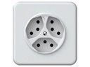 Hager Steckdose ORIGIN UP-Steckdose 3xT13 QuickConnect ws