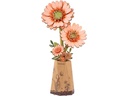 Rolife Bausatz Light Orange Gerbera 3D-Holzbausatz Gerbera mit Vase