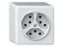 Hager Steckdose ORIGIN AP-Steckdose 3xT13 QuickConnect ws