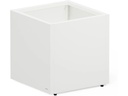 Herstera Metall-Pflanzgefäss Cube 50 cm Moon White