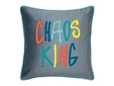 pad Kissen Letters Chaos King Grau 40 x 40 cm