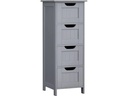 VASAGLE Schrank im Landhausstil Grau