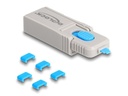 Delock USB Type-C Port Blocker Set 5 Stück mit Verschlusswerkzeug