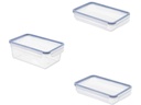 Rotho Set Frischhaltedosen CLIC & LOCK 3 tlg. 4 l, Transparent