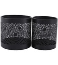 CHALET Windlicht Oyolo 2-er Set, 10 cm, Schwarz