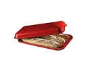 Emile Henry Backform Baguette-Backform Keramik, Rot